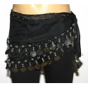 Ceinture enfant de danse orientale noir argent