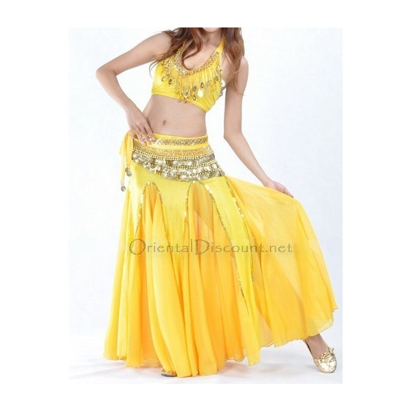 Jupe à Franges Paillettes Danse Orientale Avec Short - Taille Unique, 76 Cm De Tour