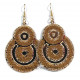 Boucles d'oreilles fantaisie ocre et doré