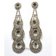 Boucles d'oreilles strass argenté