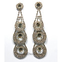 Boucles d'oreilles strass argenté