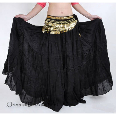 Jupe coton de danse orientale noir