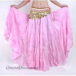 Jupe coton de danse orientale rose