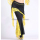 Pantalon de cours de danse orientale noir et jaune