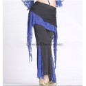 Pantalon de cours de danse orientale noir et bleu roy