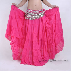 Jupe coton de danse orientale fuschia