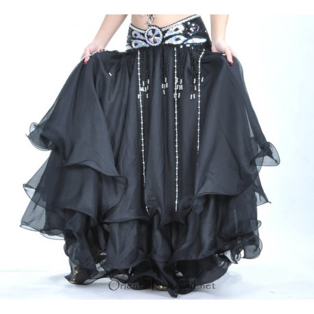 Jupe doublée de danse orientale noir