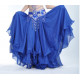 Jupe doublée de danse orientale bleu roy