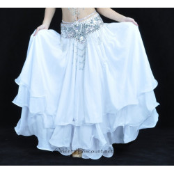 Jupe doublée de danse orientale blanc