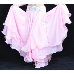 Jupe doublée de danse orientale rose clair