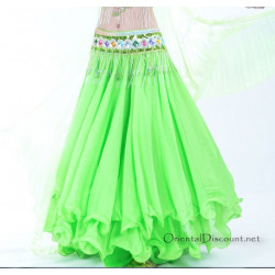 Jupe doublée de danse orientale vert clair