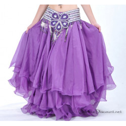 Jupe doublée de danse orientale violet