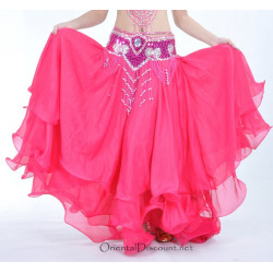 Jupe doublée de danse orientale fuschia
