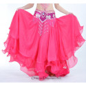 Jupe doublée de danse orientale fuschia
