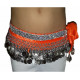 Ceinture de danse orientale enfant orange galon argent