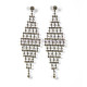 Boucles d'oreilles strass argenté 