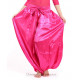 Sarouel de danse orientale satin fuschia