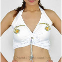 Top de danse orientale blanc