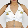 Top de danse orientale blanc