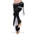 Pantalon de cours de danse orientale noir et blanc