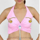 Top de danse orientale rose clair