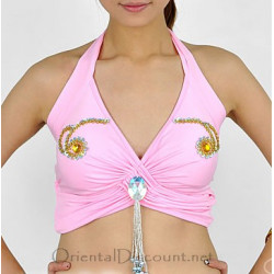 Top de danse orientale rose clair