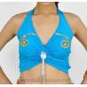 Top de danse orientale turquoise