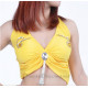Top de danse orientale jaune