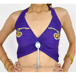Top de danse orientale violet