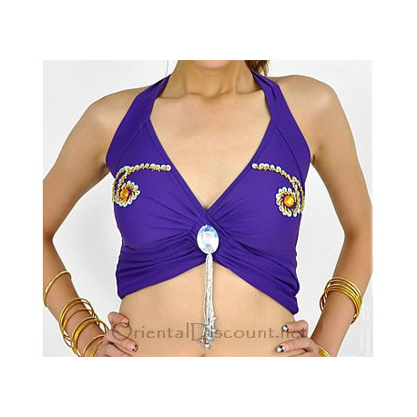 Top de danse orientale violet