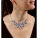 Parure strass strass argenté petits losanges