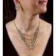 Parure strass strass doré triangle