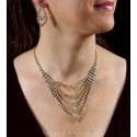 Parure strass strass doré triangle
