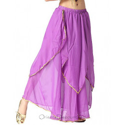 Jupe pétale de danse orientale violet doré 