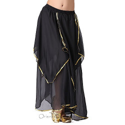 Jupe pétale de danse orientale noir doré