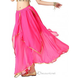 Jupe pétale de danse orientale fushia doré