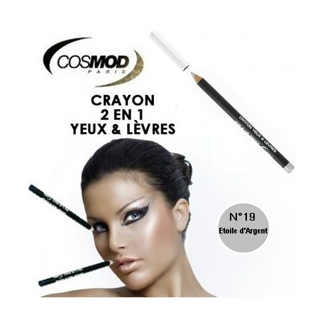 Crayon yeux et lèvres étoiles d'argent