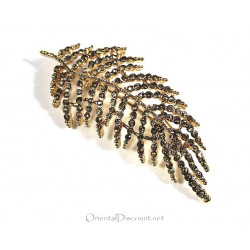 Broche pour costume de danse orientale Feuille dorée