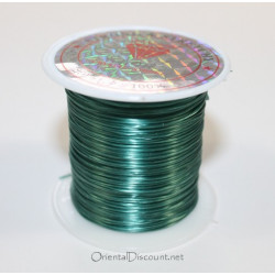 Bobine de fil stretch vert indigo