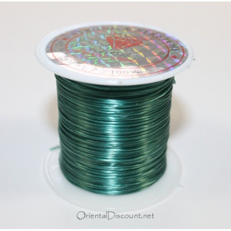 Bobine de fil stretch vert indigo
