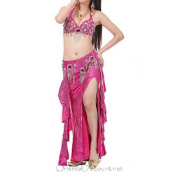 Costume semi pro de danse orientale rose