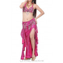 Costume semi pro de danse orientale rose