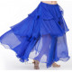 Jupe doublée à volants de danse orientale bleu nuit