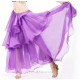 Jupe doublée à volants de danse orientale violet