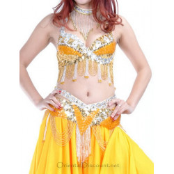 Ensemble coordonné de danse orientale doré