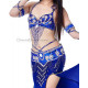 Ensemble coordonné de danse orientale bleu roy
