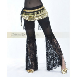 Pantalon de cours de danse orientale noir