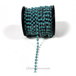 Chaîne au mètre pierre turquoise