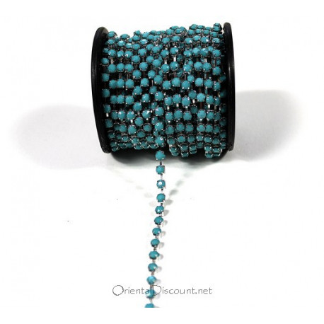 Chaîne au mètre pierre turquoise