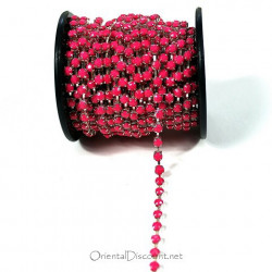 Chaîne au mètre pierre fuschia